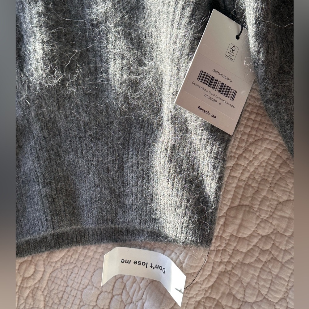 Reformation Cosmia Alpaca Grey Sweater - Picture 5 of 11